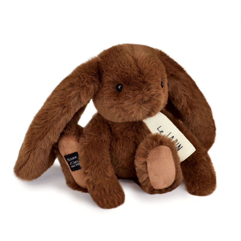  - peluche lapin marron café 20 cm 